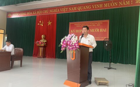 Kỳ họp thứ 12, HĐND xã Quảng Hùng khóa XXI, nhiệm kỳ 2021 - 2026